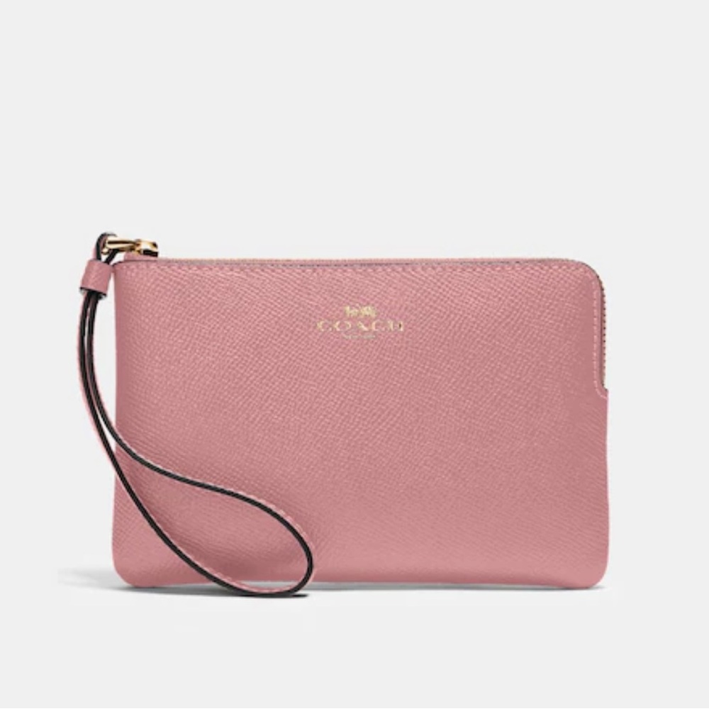 Coach Corner Zip Wristlet
